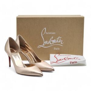 Christian Louboutin Iriza Pumps 85 - Metallic Leather - Gold - 34.5 4 US $845